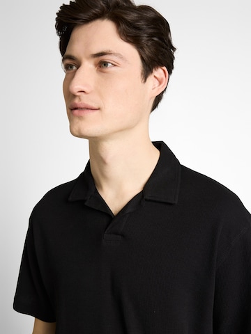 TOM TAILOR DENIM Poloshirt in Schwarz