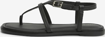 juoda TOMMY HILFIGER Šlepetės per pirštą: priekis