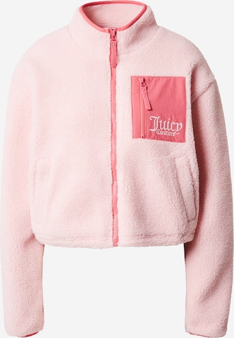 Juicy Couture Sport Athletic Fleece Jacket in Pink: front