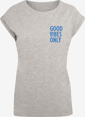 Merchcode Shirt 'Good Vibes Only' in Grey: front