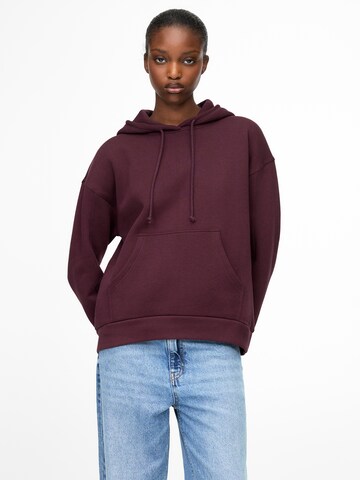 Sweat-shirt Pull&Bear en rouge : devant