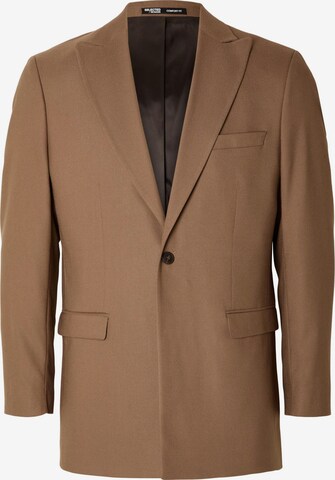 SELECTED HOMME - Ajuste confortable Chaqueta saco 'COMFORT-SKYE' en marrón: frente