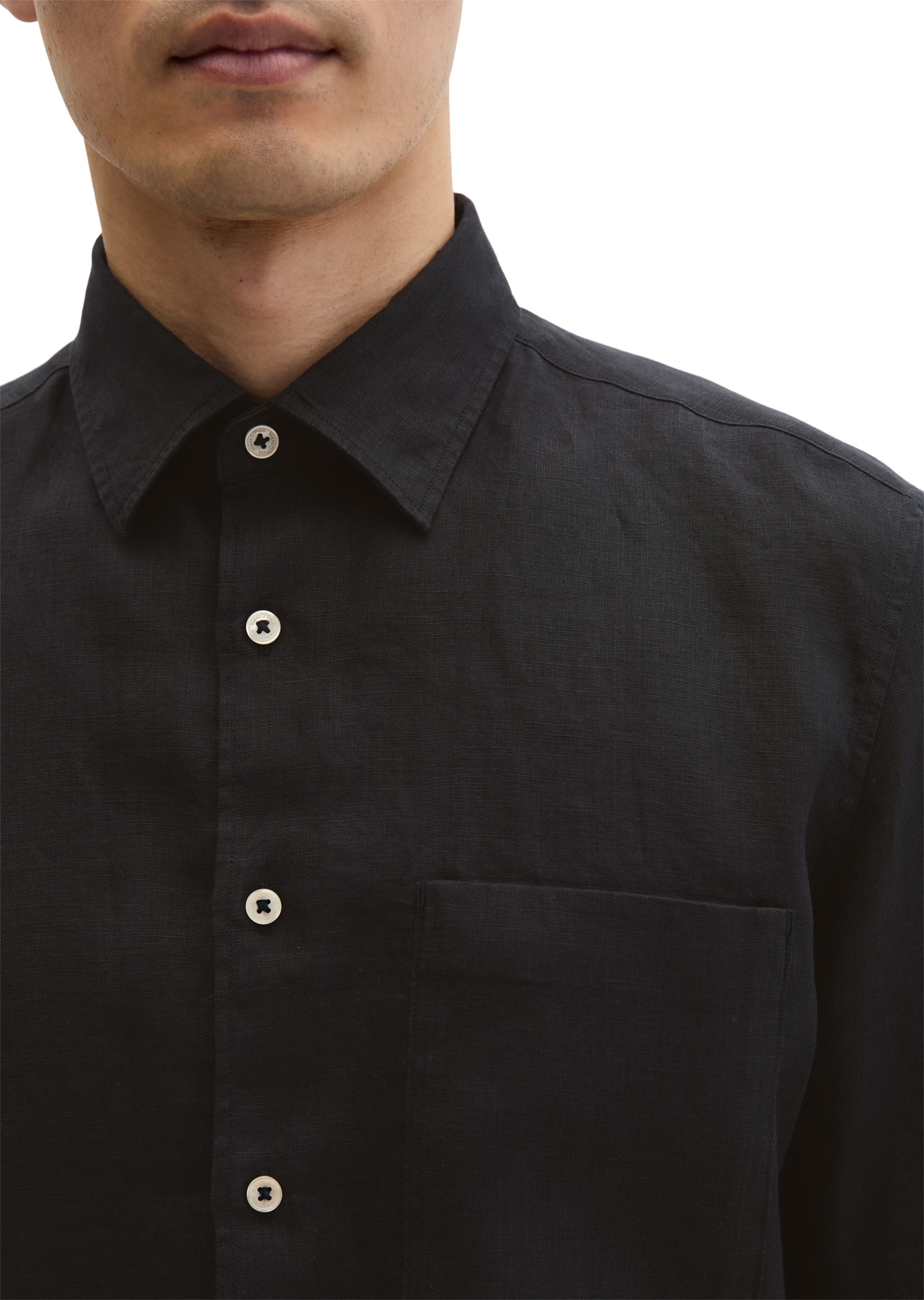 Marc O'Polo Regular Fit Hemd in Schwarz