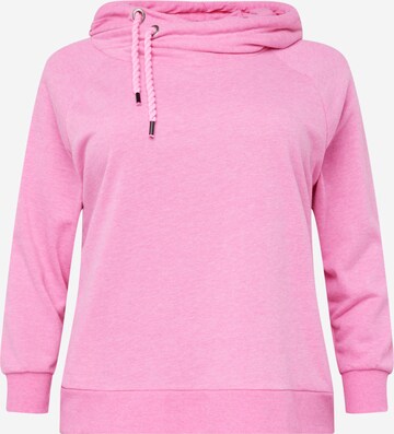 ONLY Carmakoma Sweatshirt 'CARLAMILLE' in Roze: voorkant