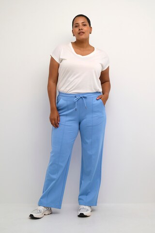 KAFFE CURVE Regular Pants 'jenna' in Blue