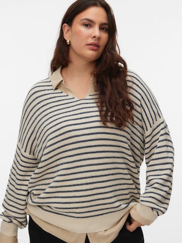 Vero Moda Curve Pullover 'VMCNew Lexsun' in Beige: Vorderseite