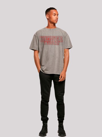 F4NT4STIC Shirt 'Stranger Things Netflix TV Series' in Grey