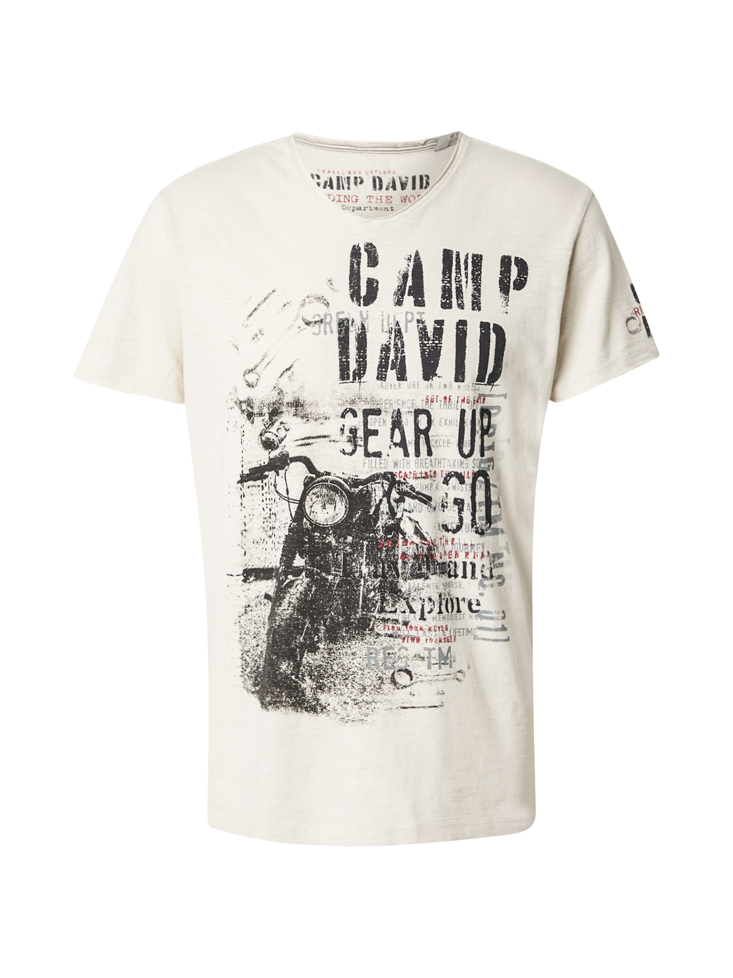 CAMP DAVID Shirt in White: front