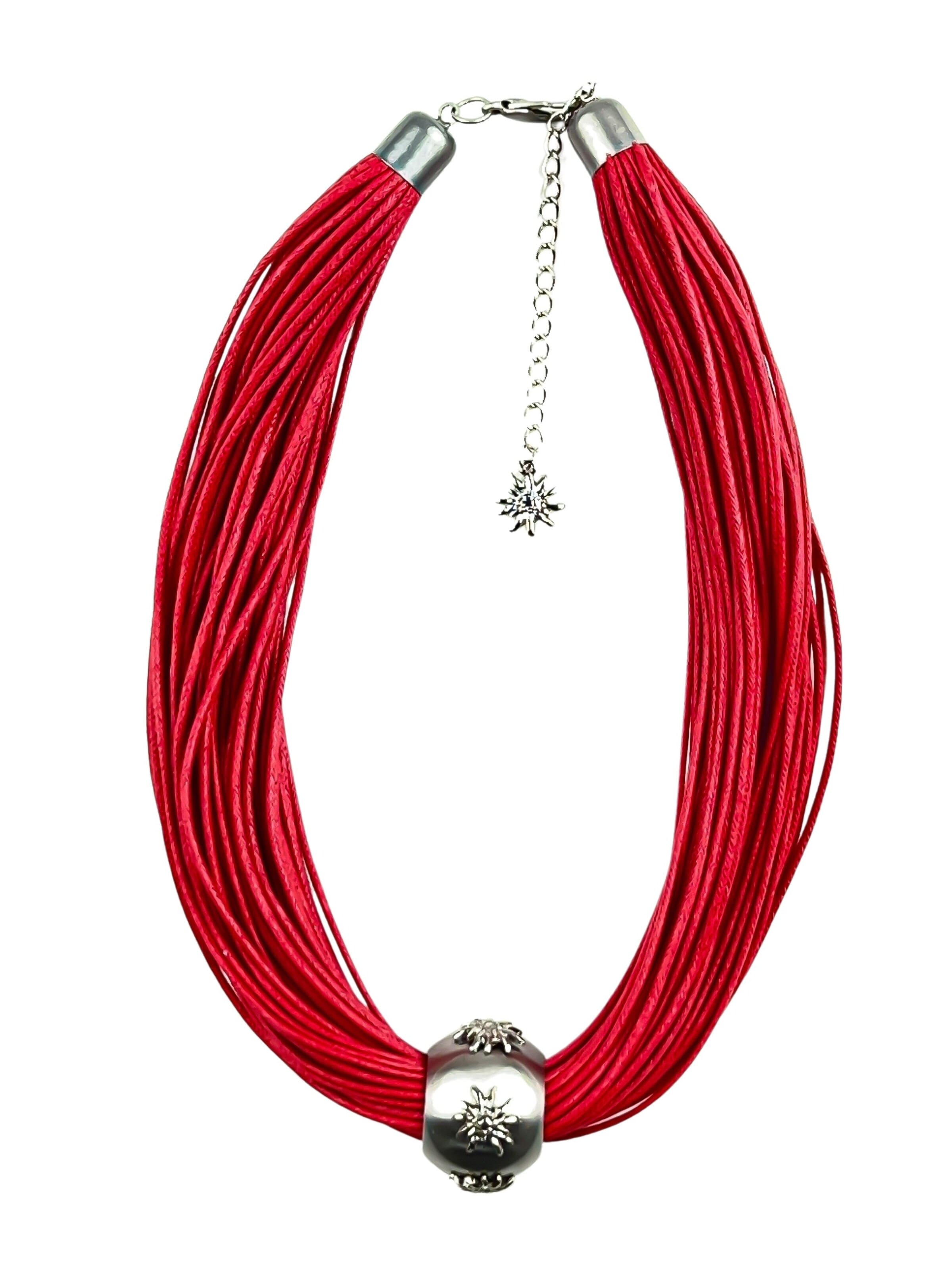 Allgäu Rebell Necklace 'Betti' in Red: front