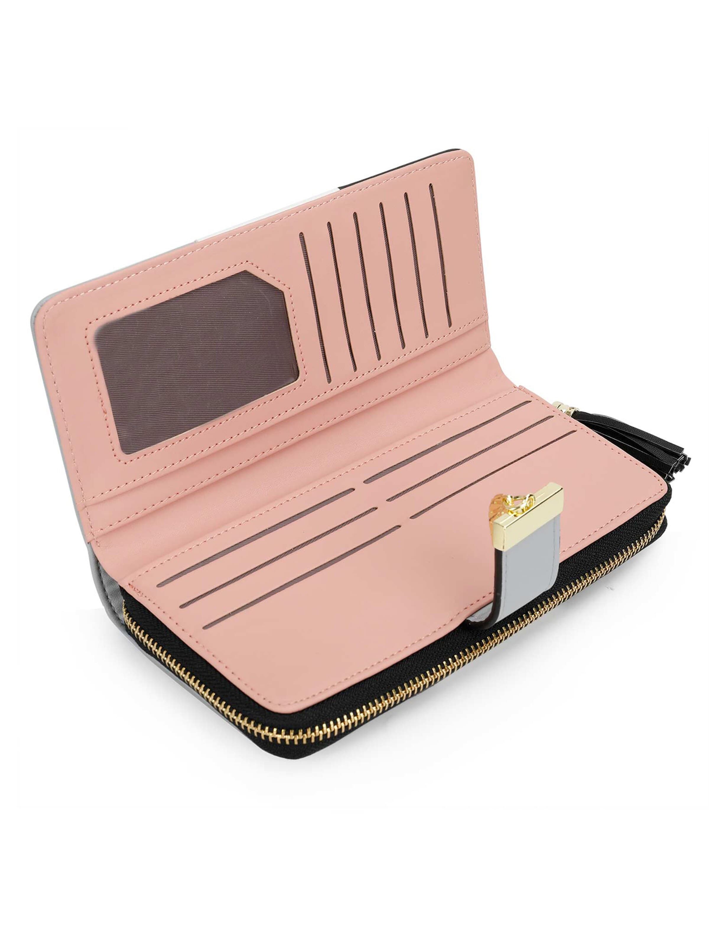 Portamonete 'Damen Klassisch Minimalistisch' di Pomelo Best in nero