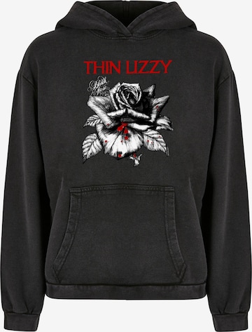 Merchcode Sweatshirt 'Thin Lizzy - Rose Color' in Black: front
