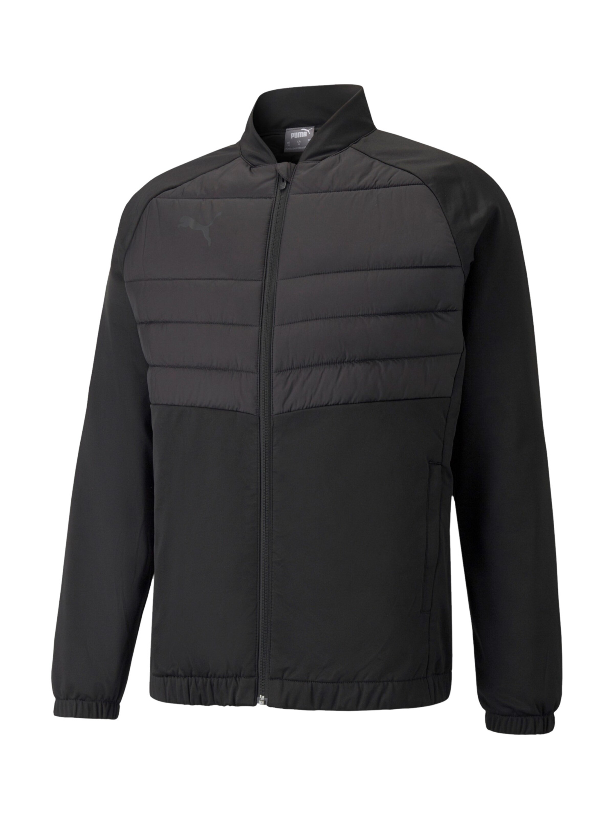 PUMA Sportjacke 'TeamLiga' in Schwarz: Vorderseite