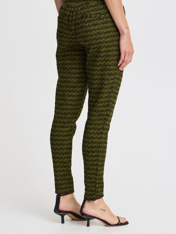 ICHI Skinny Hose in Grün