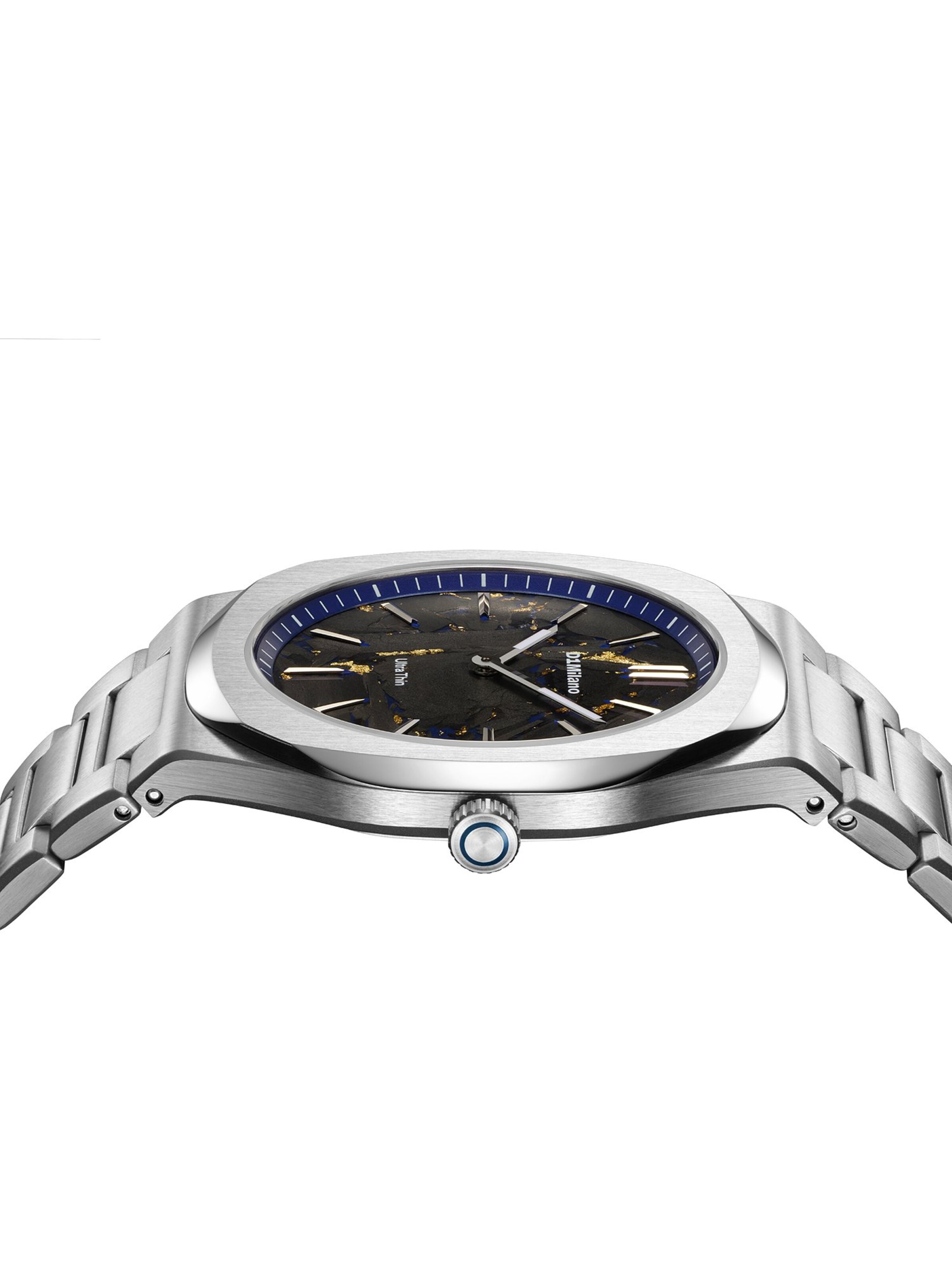 D1 Milano Analoguhr in Silber