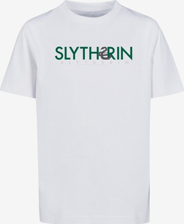 Maglietta 'Harry Potter Slytherin' di F4NT4STIC in bianco: frontale