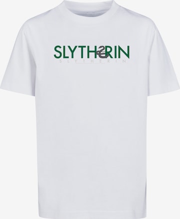 T-Shirt 'Harry Potter Slytherin' F4NT4STIC en blanc : devant