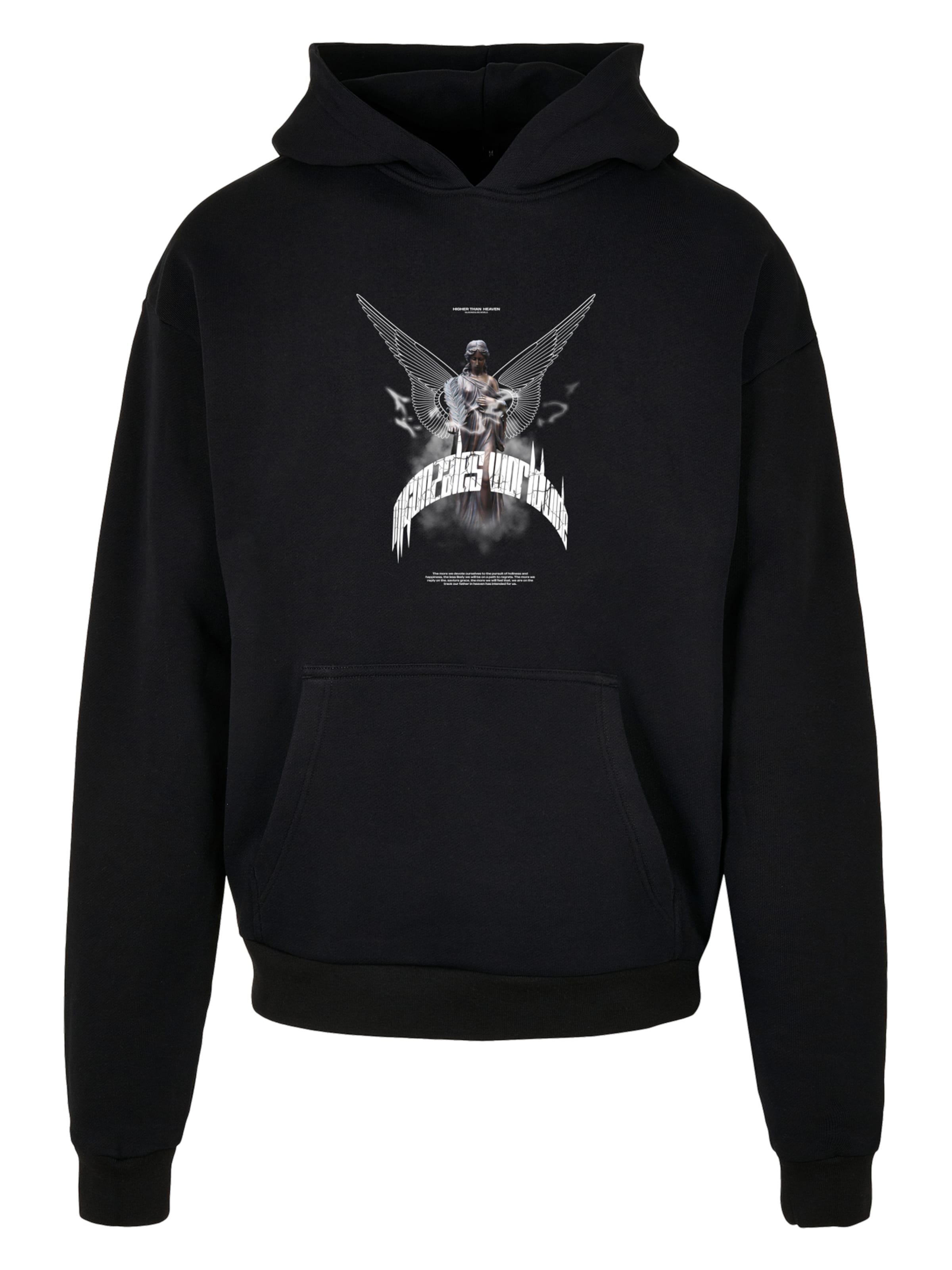 MJ Gonzales Mikina 'Higher Than Heaven' - Čierna: predná strana