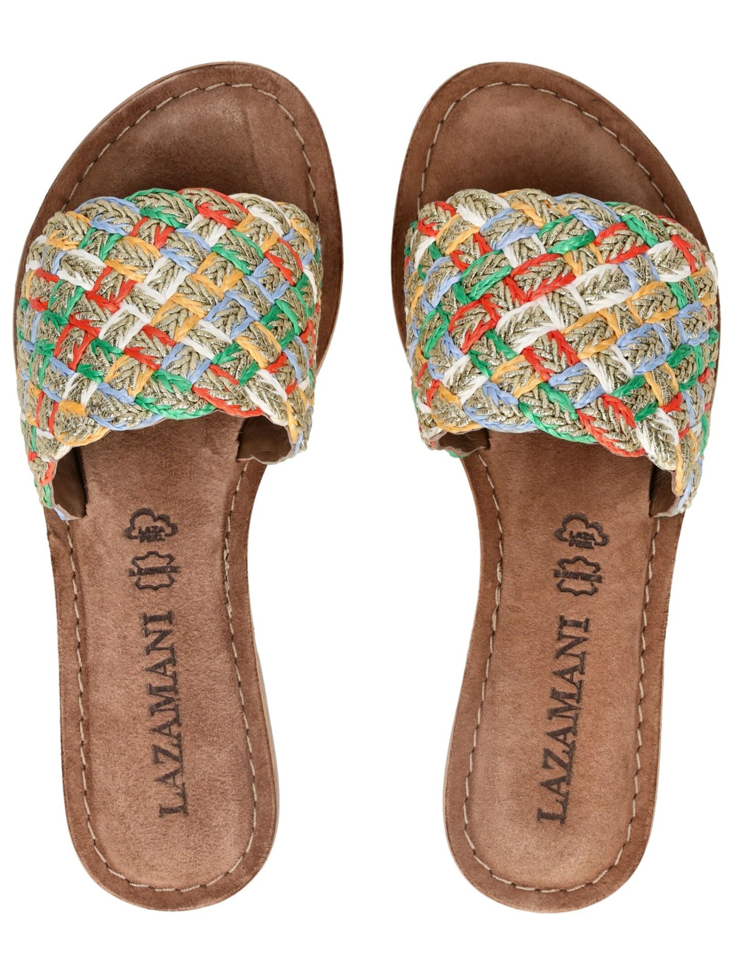Mule LAZAMANI en mélange de couleurs