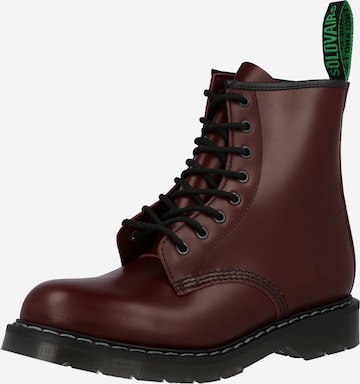 Solovair - Botas con cordones 'Oxblood' en rojo: frente