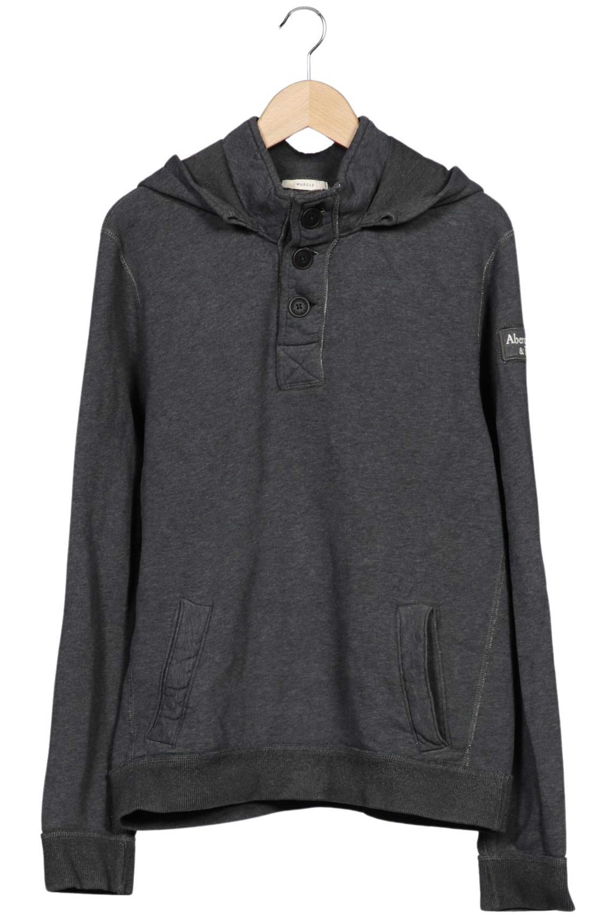 Abercrombie & Fitch Sweatshirt & Zip-Up Hoodie in L in Grey: front