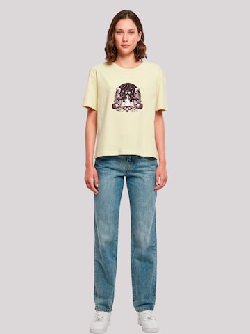 F4NT4STIC Shirt 'Skelette Lagerfeuer Marshmallow' in Geel