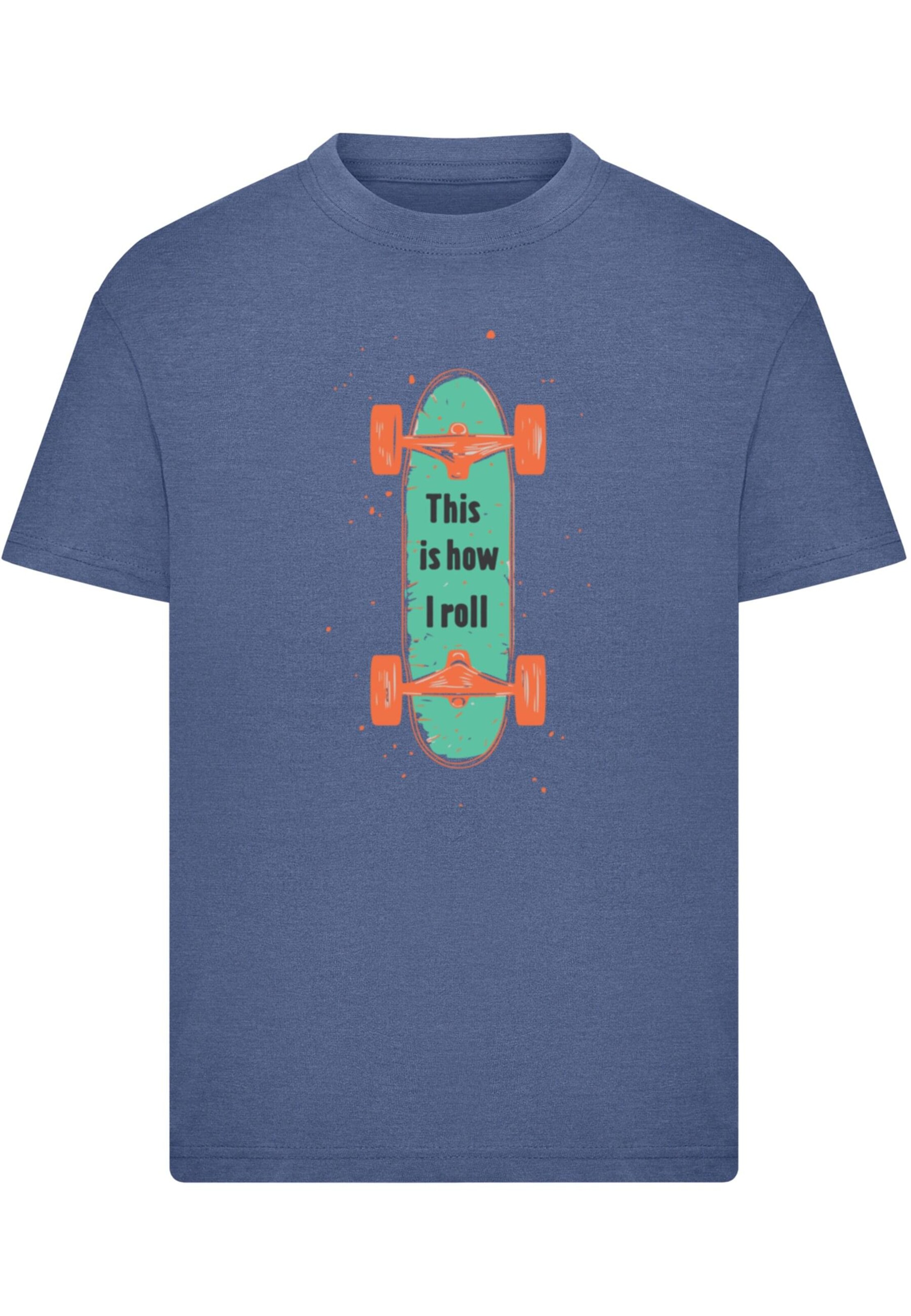 Merchcode Shirt 'I Roll' in Blauw: voorkant