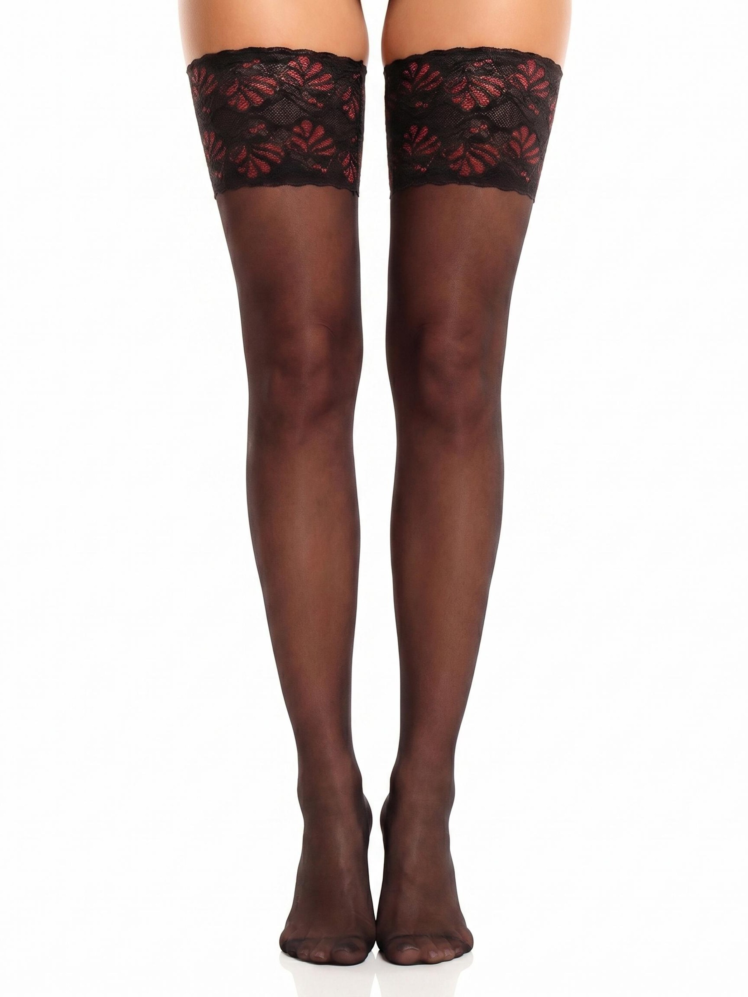 GLAMORY Hold-up stockings 'Deluxe 20' in Red: front