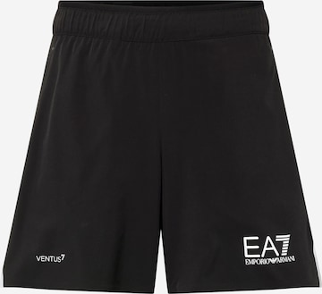 EA7 Emporio Armani - regular Pantalón deportivo en negro: frente