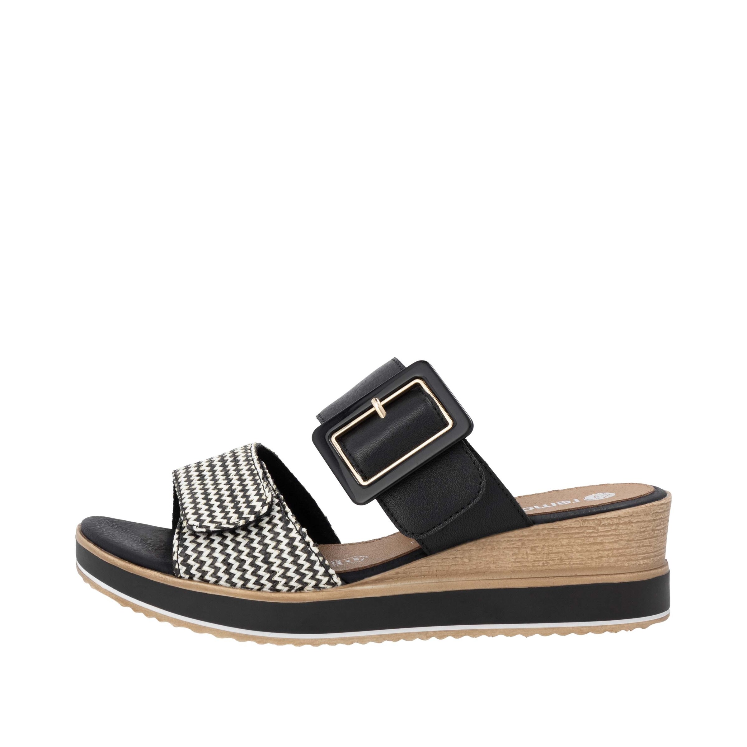 REMONTE Pantolette in Schwarz