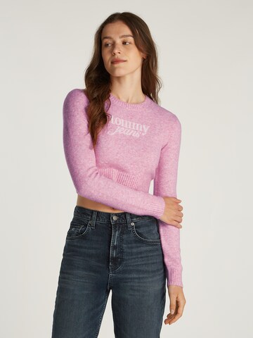 Pull-over Tommy Jeans en rose : devant