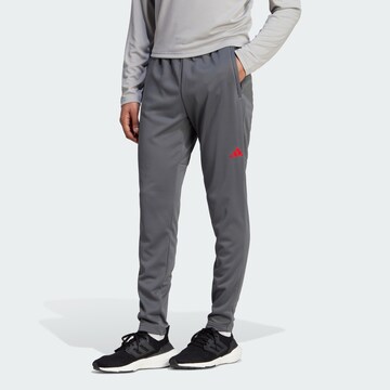 ADIDAS PERFORMANCE Regular Sportbroek 'Train Essentials Seasonal' in Grijs: voorkant