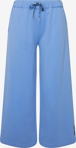 Ulla Popken Wide leg Broek in Blauw: voorkant