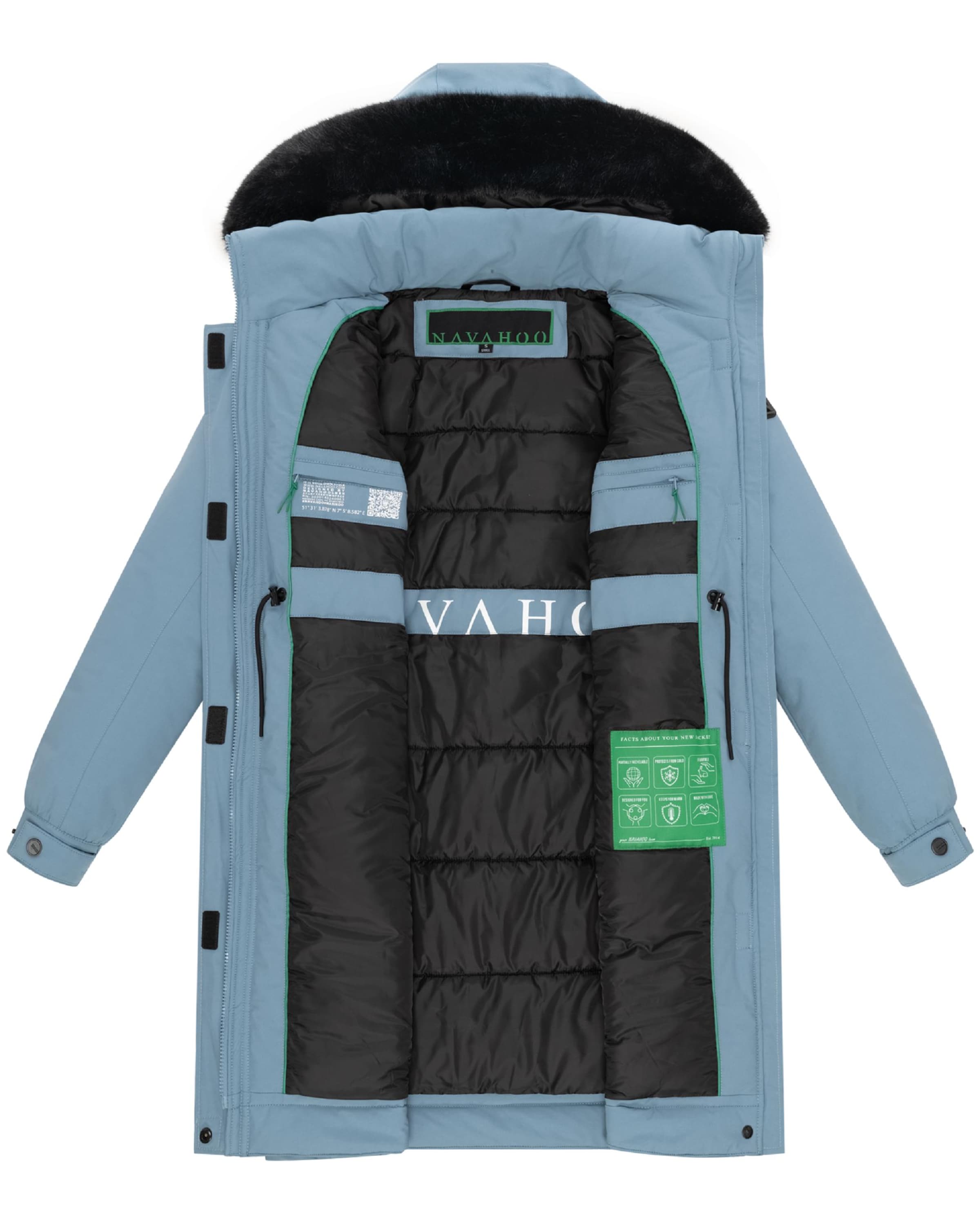 Manteau mi-saison 'Kaltwetterretter 14' NAVAHOO en bleu