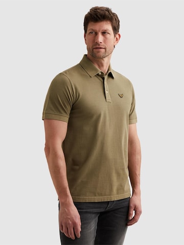 PME Legend Shirt 'Polo shirt with tailwing logo and garment-dye wash' in Groen: voorkant