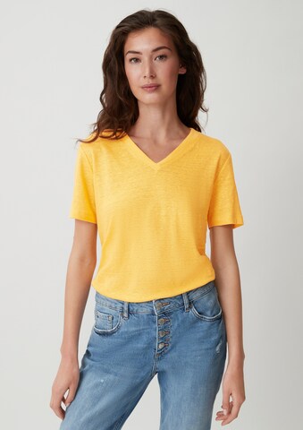 T-shirt comma casual identity en jaune : devant