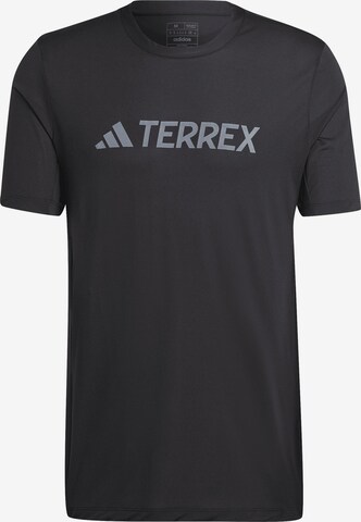 ADIDAS TERREX Λειτουργικό μπλουζάκι σε μαύρο: μπροστά
