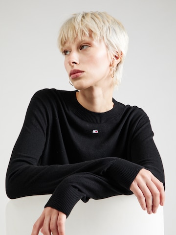 Tommy Jeans Pullover 'Essential' in Schwarz