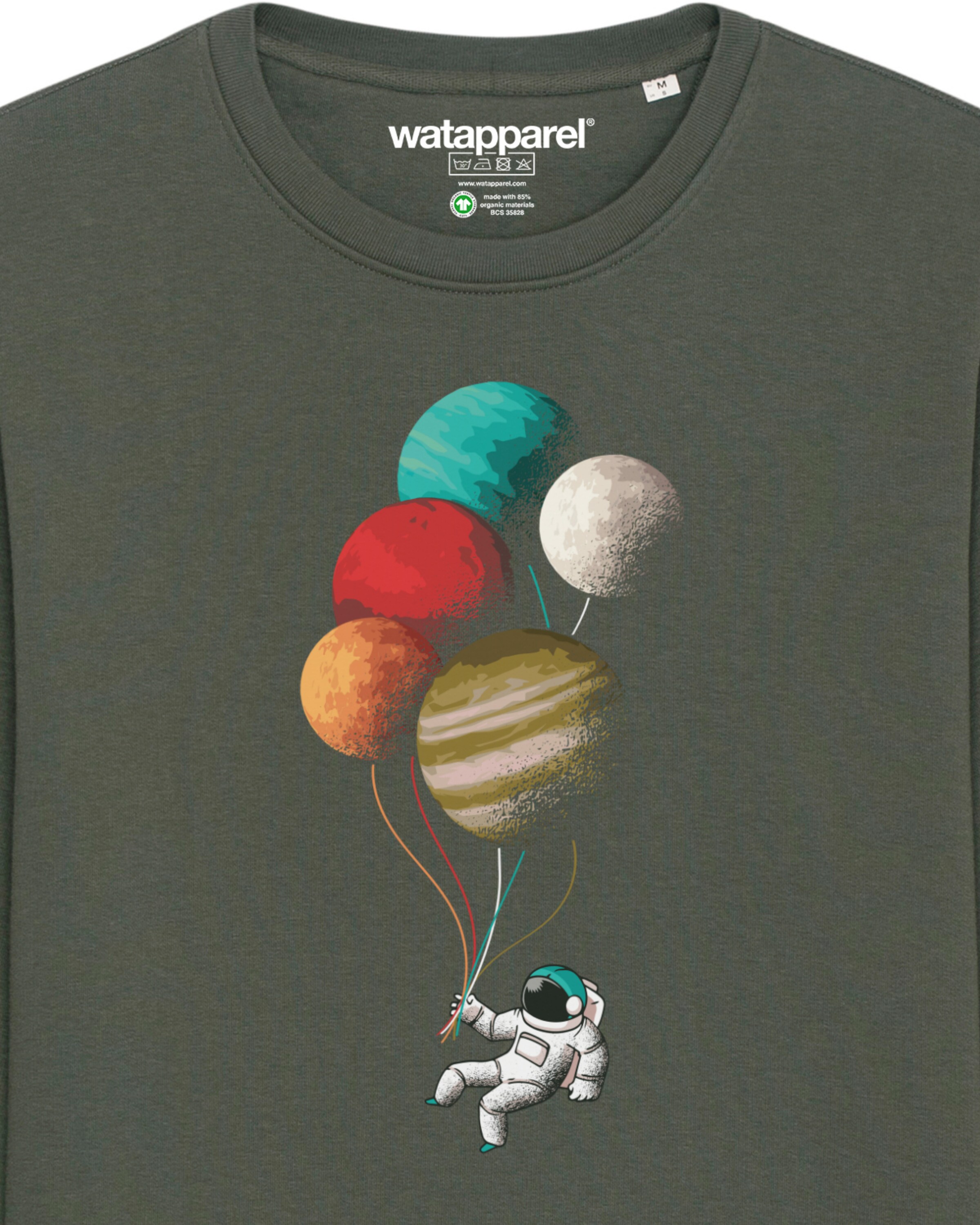 Sweat-shirt ' Balloon Spaceman ' Watapparel en vert
