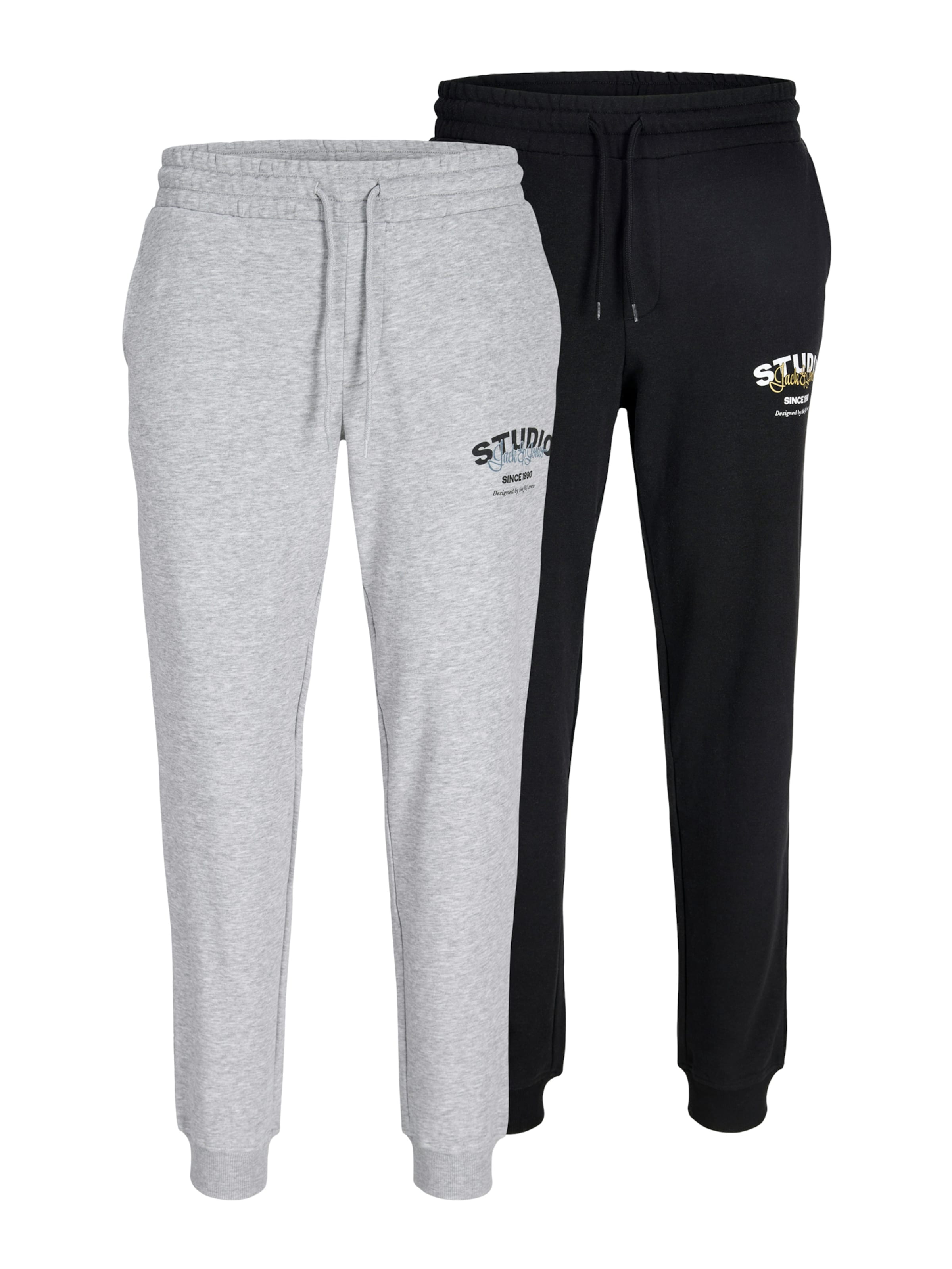 JACK & JONES - Tapered Pantalón deportivo 'JJJpstgordon Yuki' en gris: frente