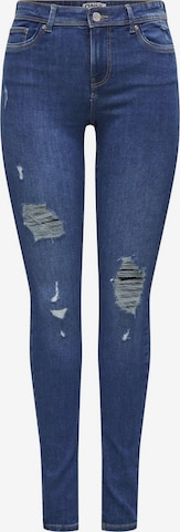 Skinny Jean 'WAUW' ONLY en bleu : devant