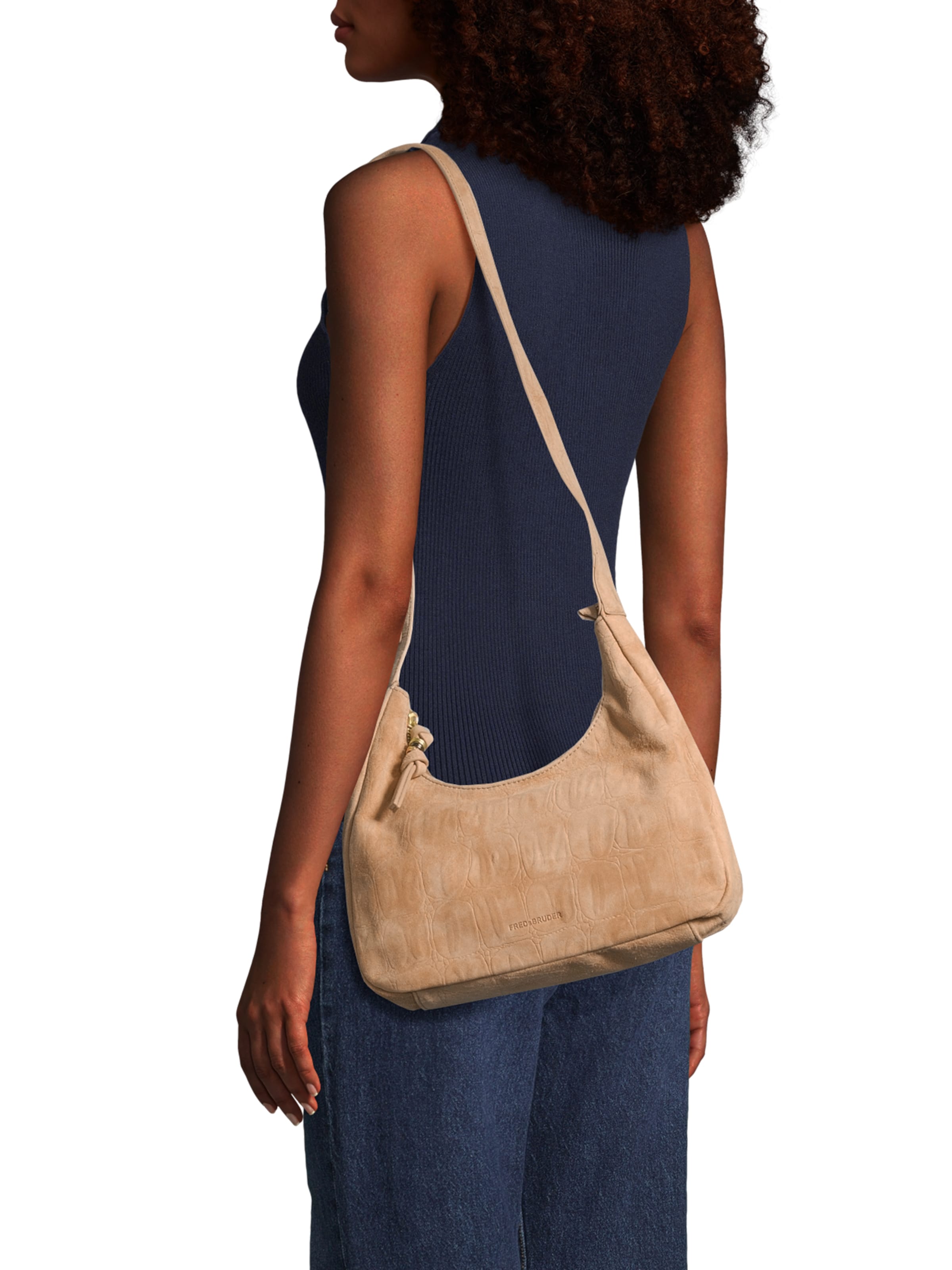 FREDsBRUDER Crossbody Bag in Beige: front