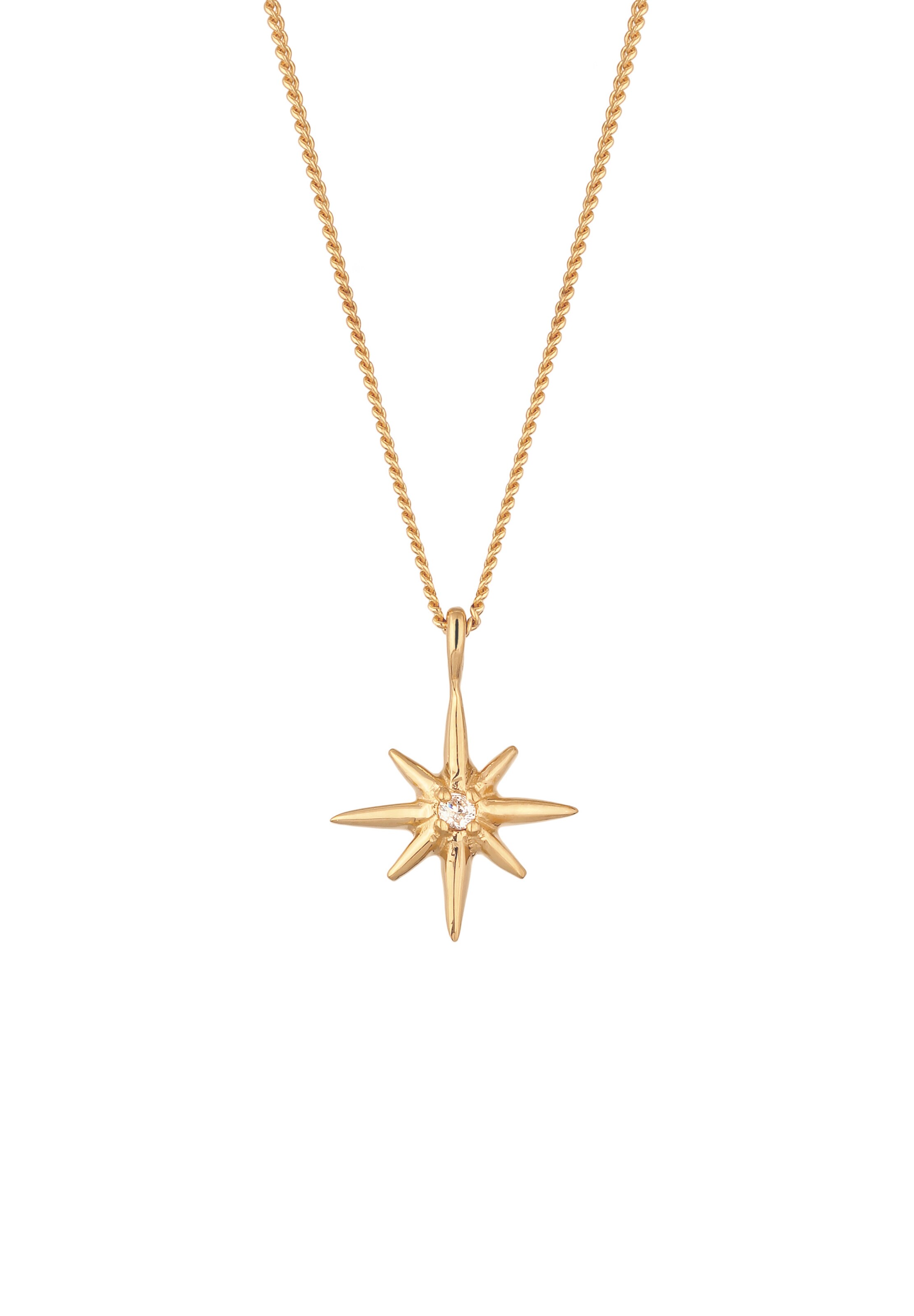 Elli DIAMONDS Necklace 'Star' in Gold