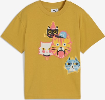PUMA Shirt 'Moody Cat' in Yellow: front