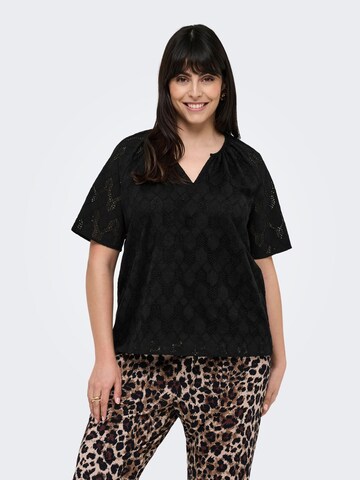 Camicia da donna di ONLY Carmakoma in nero: frontale