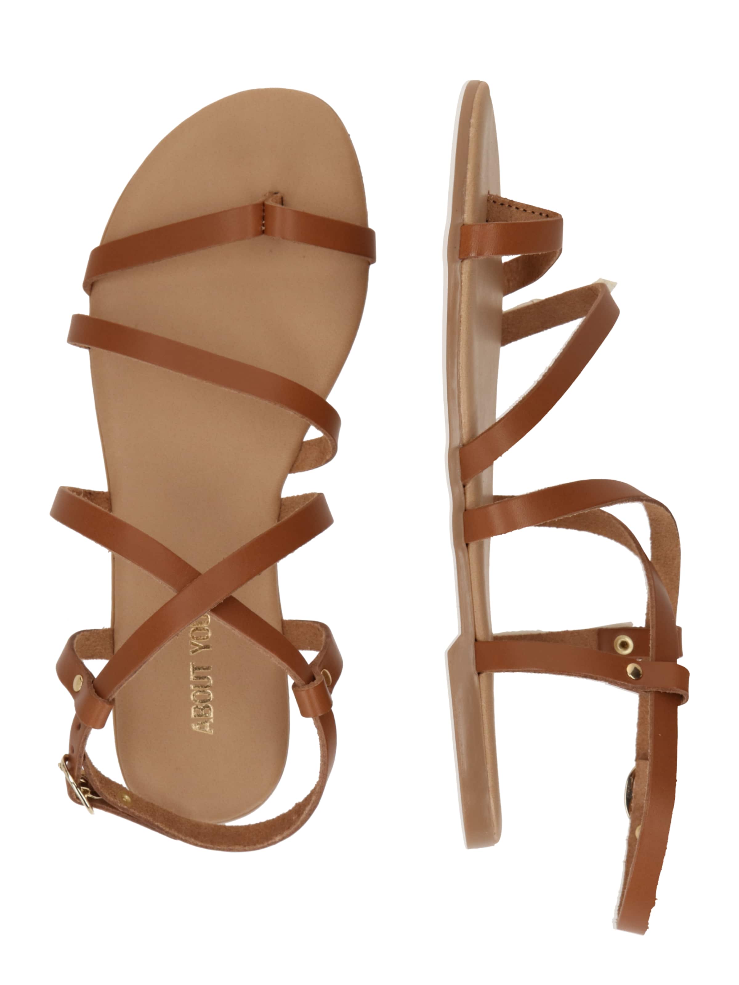 ABOUT YOU Сандали 'Elena' в кафяво