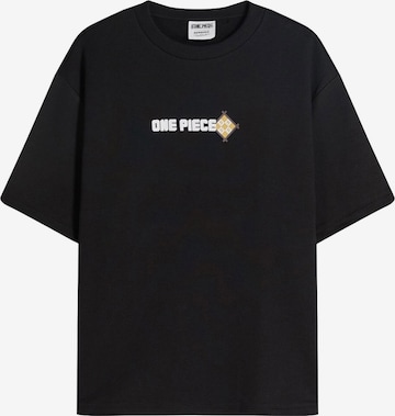 BershkaMajica - crna boja: prednji dio