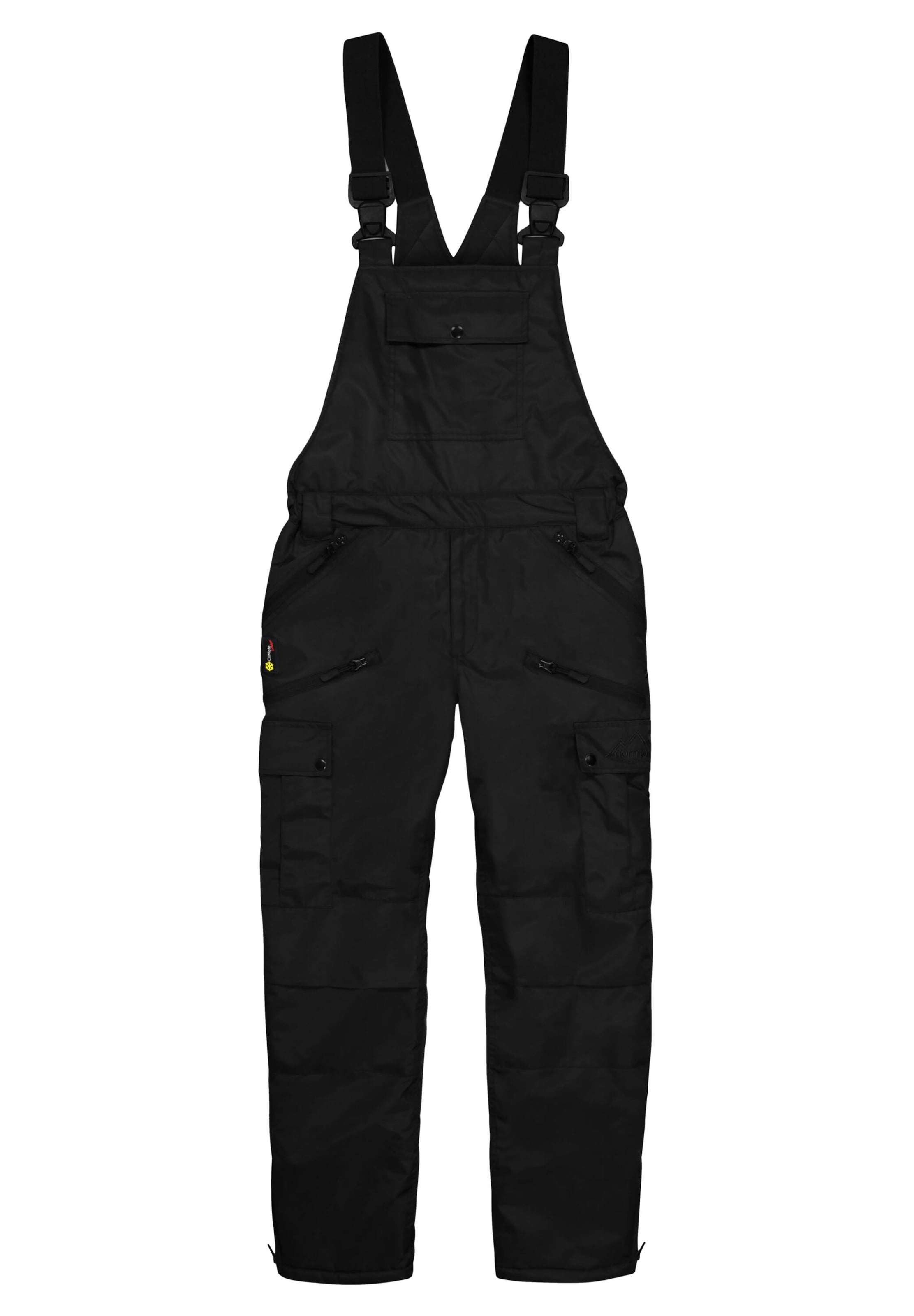 Regular Pantalon outdoor normani en noir : devant