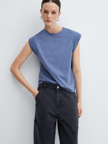 MANGO Shirt 'MARIA' in Blauw: voorkant