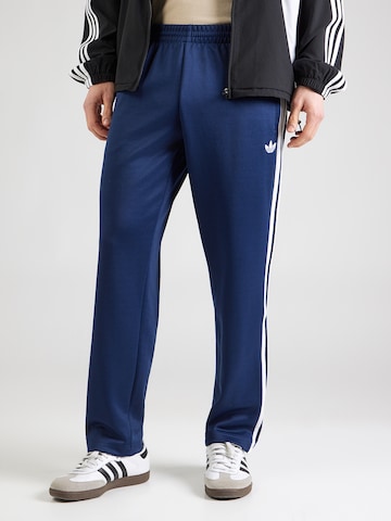 Adidas Originals Textil Regular Pants 'SST' in Blue: front