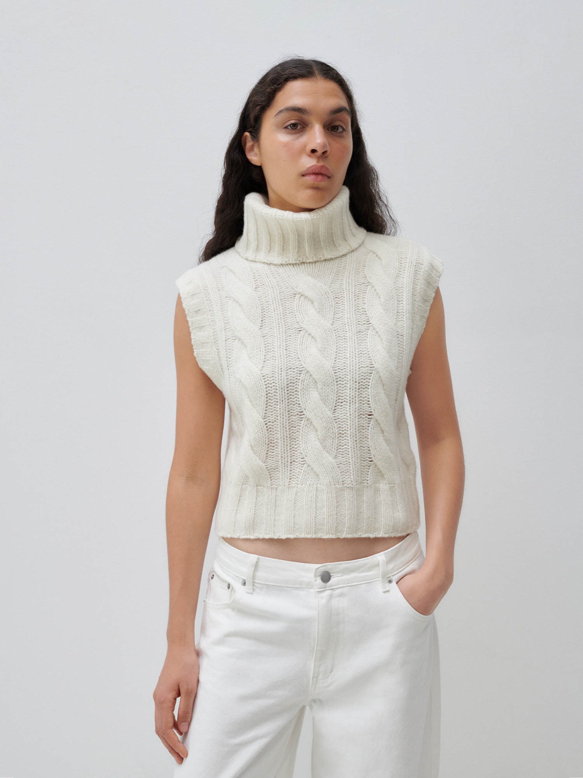 Wollen trui zonder mouwen new arrivals